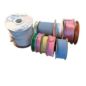 Maxwell Offray Vintage Ribbon‎ Fabric Cord Lot Mixed Sizes Multicolor 80s 90s